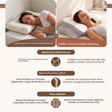 Infographie Maisoly comparant un oreiller standard et l’oreiller papillon ergonomique
