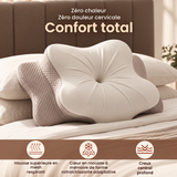 Infographie Maisoly sur le confort et le maintien de l’oreiller papillon